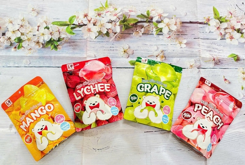 Kẹo dẻo bóc vỏ vị nho 80g
