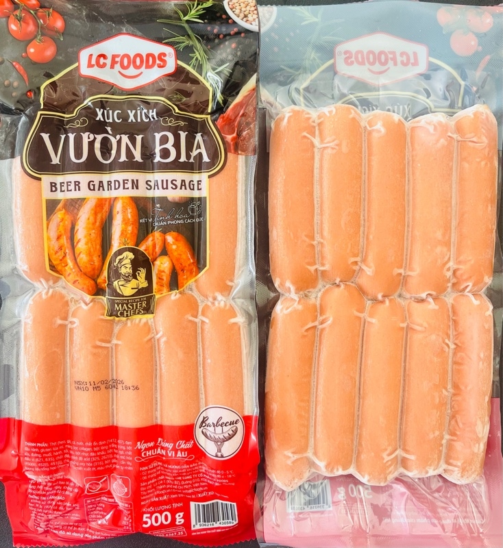 Xúc xích vườn bia LC 500G th 40 gói