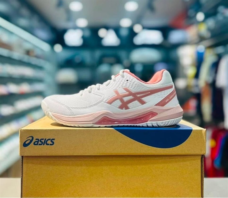 Giày Thể Thao Tennis/Pickleball Asics Gel - Dedicate 8 WHITE/ROSE ROUGE