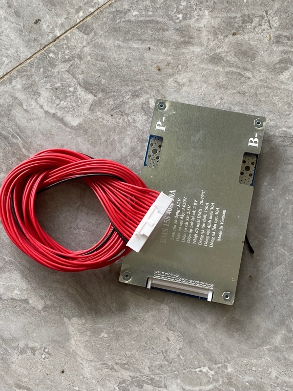 Mạch BMS 15S 48V 50A - Mạch Bảo Vệ Pin Sắt LiFePO4 3.2V Cao Cấp (Xả Khỏe - Tản Nhiệt Nhôm)