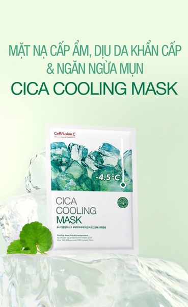 Mặt Nạ Cell Fusion C Cica Cooling Mask - Xanh Lá
