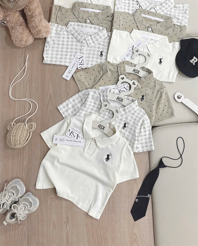 Set 3 áo polo bé