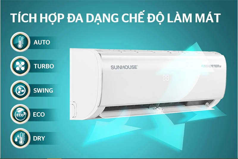 Máy lạnh Sunhouse Inverter 1HP AW09IC620
