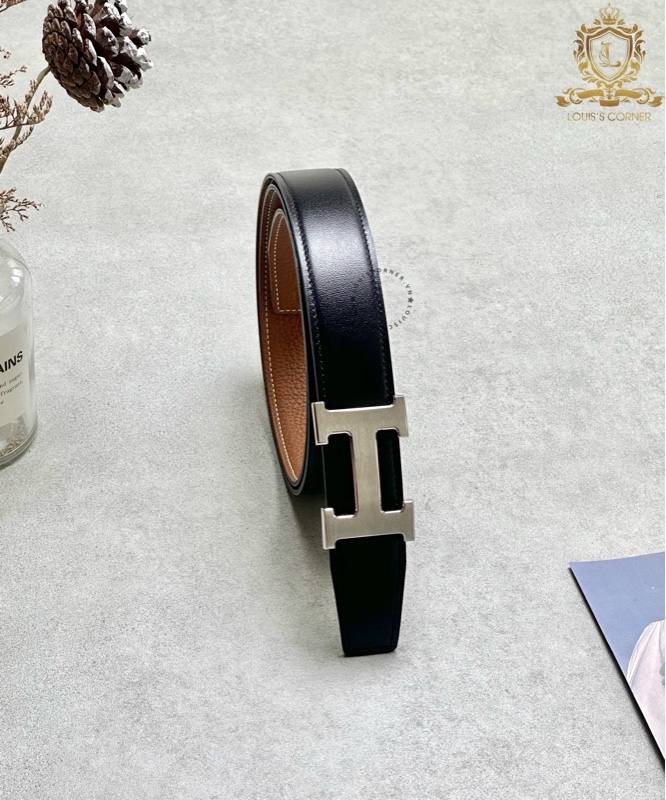 Mặt Belt Hermes H phay bạc lì