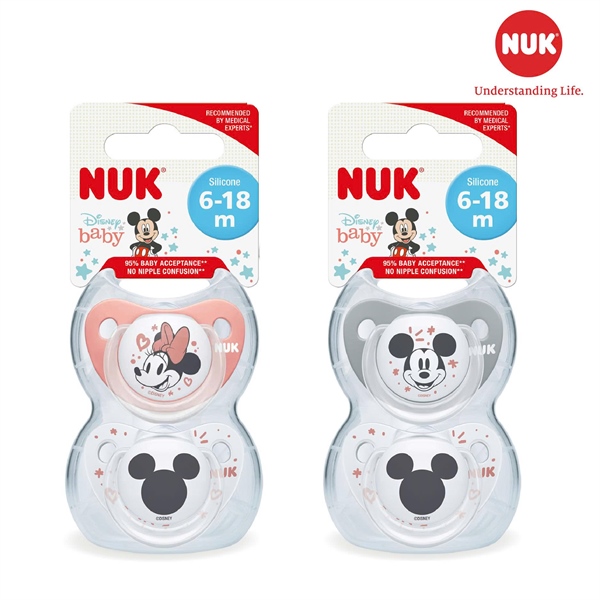 Ti giả Nuk Silicone Mickey Plus NU31874 (6-18M)
