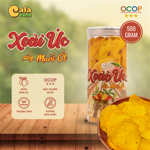 Hũ Xoài Úc sấy muối ớt 500gram