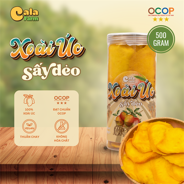 Hũ Xoài Úc sấy dẻo 500gram