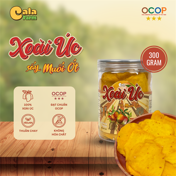 Hũ Xoài Úc sấy muối ớt 300gram