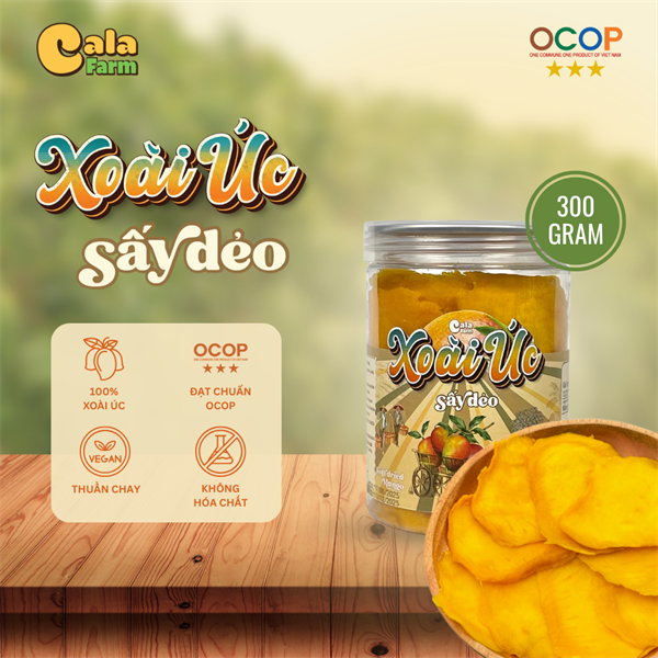 Hũ Xoài Úc sấy dẻo 300gram
