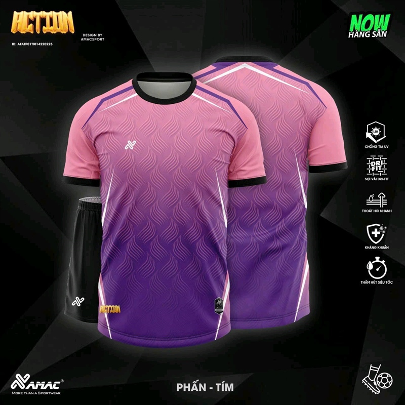 Bộ bóng đá AMAC ACTION - Phấn tím