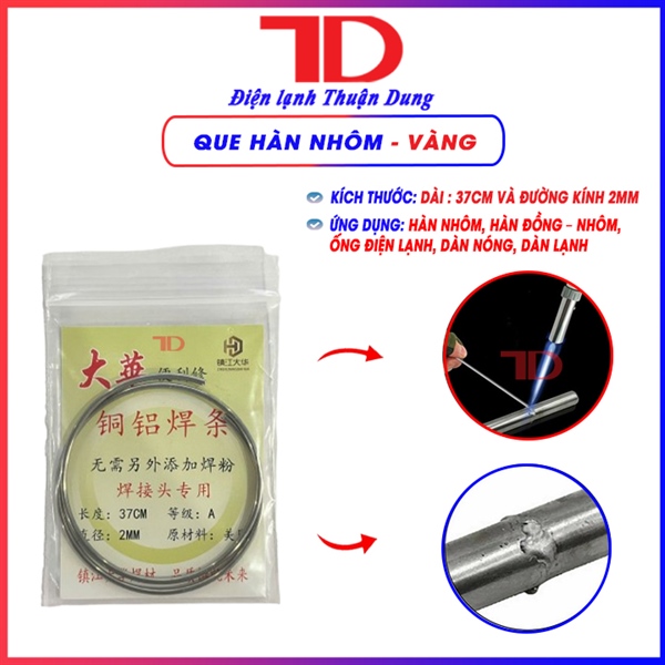 BN - Que hàn nhôm bịch màu vàng (100 cái/ túi)