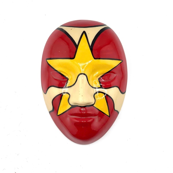 Ceramic Figurine: Vietnam Flag Mask (Full)