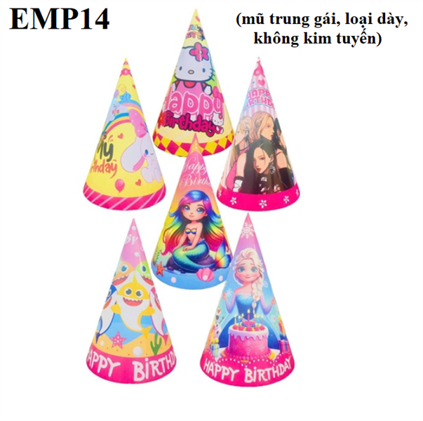 Mũ, nón size trung, gái, loại dày, không kim tuyến