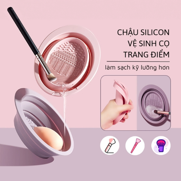 (VAT) Chậu làm sạch cọ trang điểm Jary