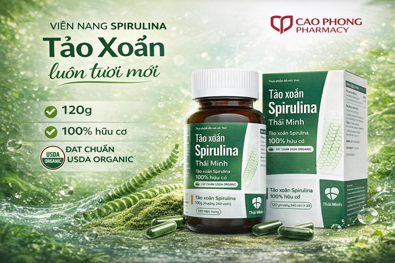 Tảo Xoắn Spirulina Thái Minh H120v