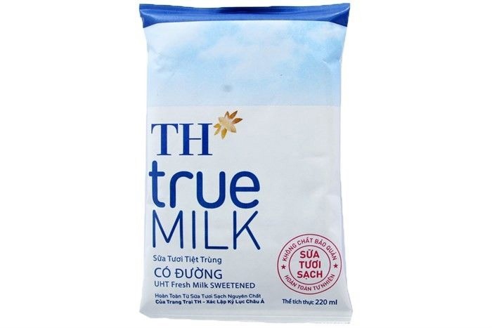 TH MILK có đường 220ml-TH48-395K