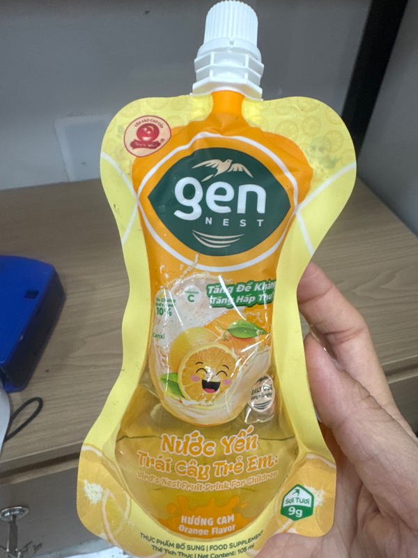 Nước yến trái cây Gennest hương cam 105ml