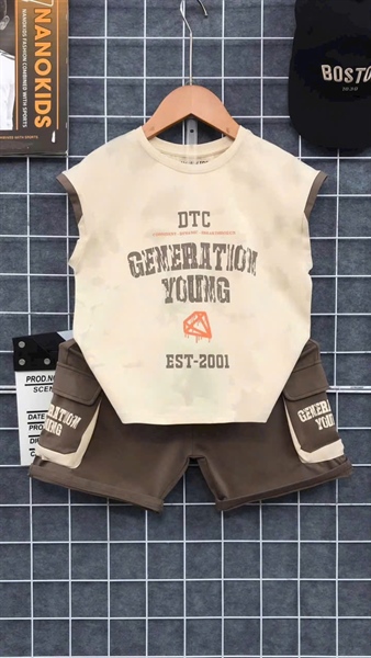 Bộ 3 lỗ cotton DTC 11-15 (xanh navy- xanh chuối-kem)