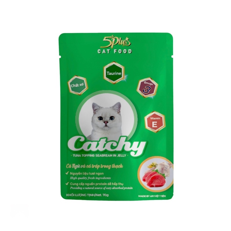 Pate Catchy vị Cá ngừ & Cá tráp 70g