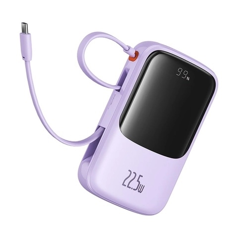 Pin dự phòng 20.000mAh Baseus Qpow sạc nhanh - liền cáp Type C 22.5W