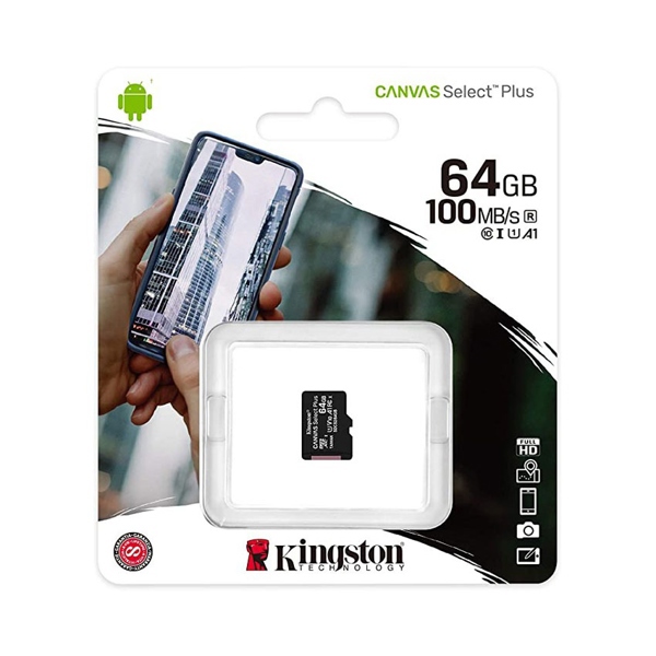 Thẻ nhớ MicroSDXC Kingston Canvas Select Plus 100R CL10 64GB