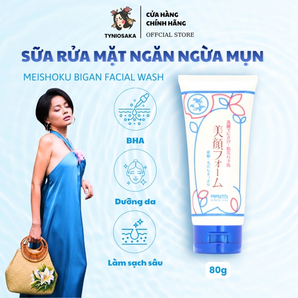 Sữa Rửa Mặt Ngăn Ngừa Mụn Meishoku Bigan Facial Wash 80g