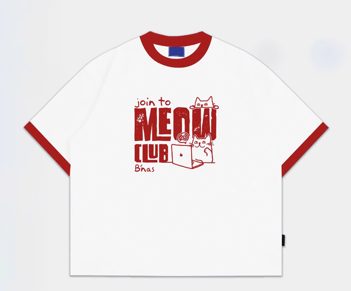 TEE BUENAS® MEOW CLUB T-SHIRT / JM08 - TRANG PHOI DO