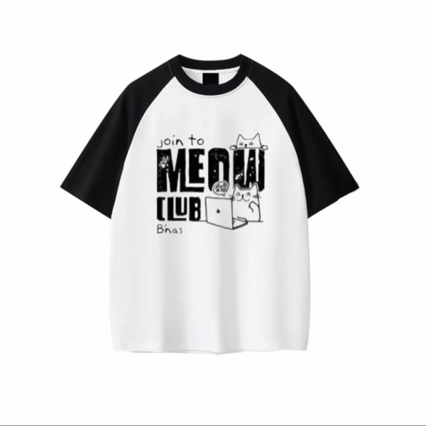 TEE BUENAS® MEOW CLUB T-SHIRT / JM08 - RAGLAN DEN