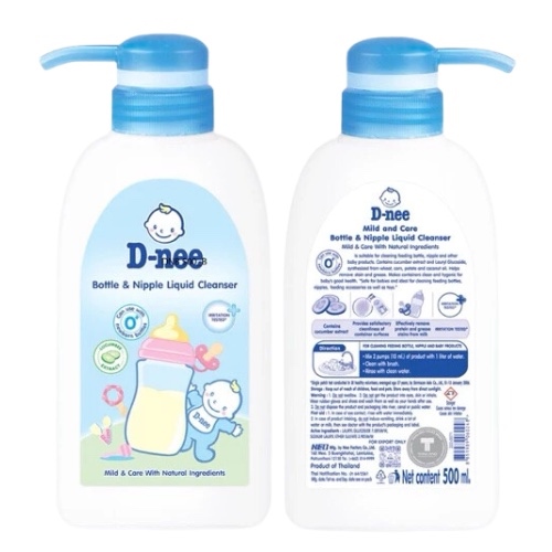 Nước rửa bình Dnee 500ml (trắng xanh)