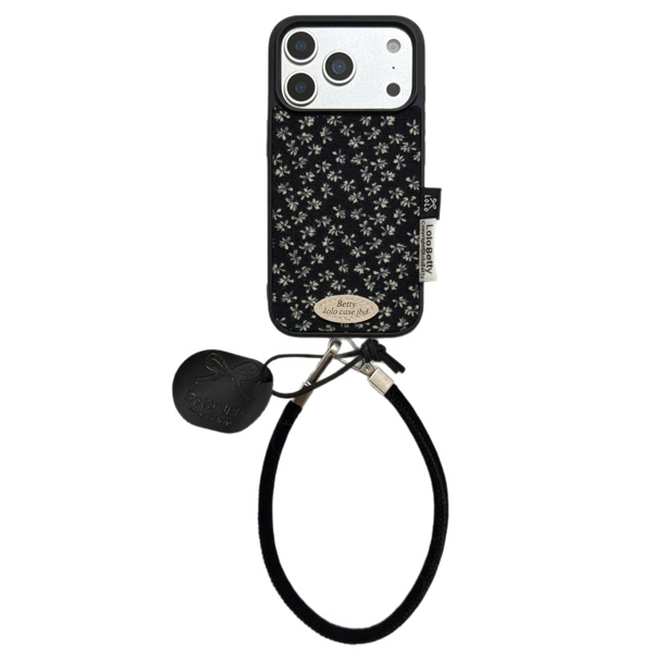 Case Đen Vải Nhiều Hoa + Dây - 16PROMAX