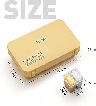 Bộ Màu Gouache Thạch Himi 12 Màu 12g - Dòng MIYA Chuyên Nghiệp 12g White