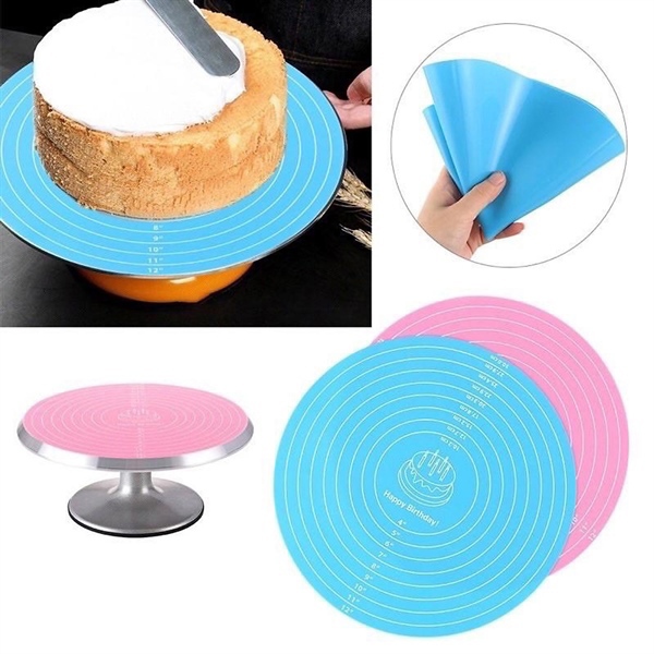Tấm lót bằng nhựa silicone, dùng cho bàn xoay bánh kem. KT: 30*30cm/ T200