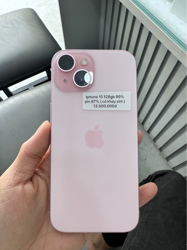 Iphone 15 hồng 128gb VN pin 87 99%