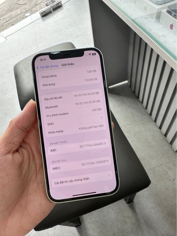 Iphone 12 128gb xanh 99% CH , pin new