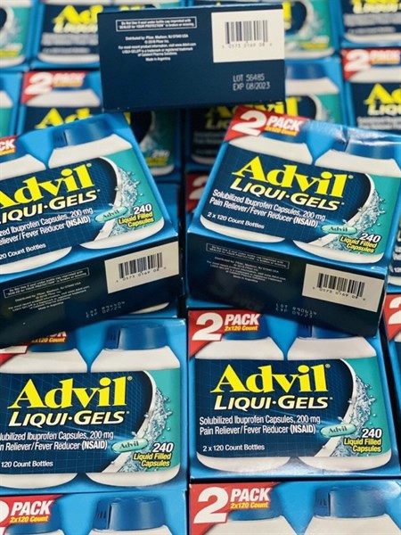 Viên uống giảm đau advil liqui gels 240V 200mg