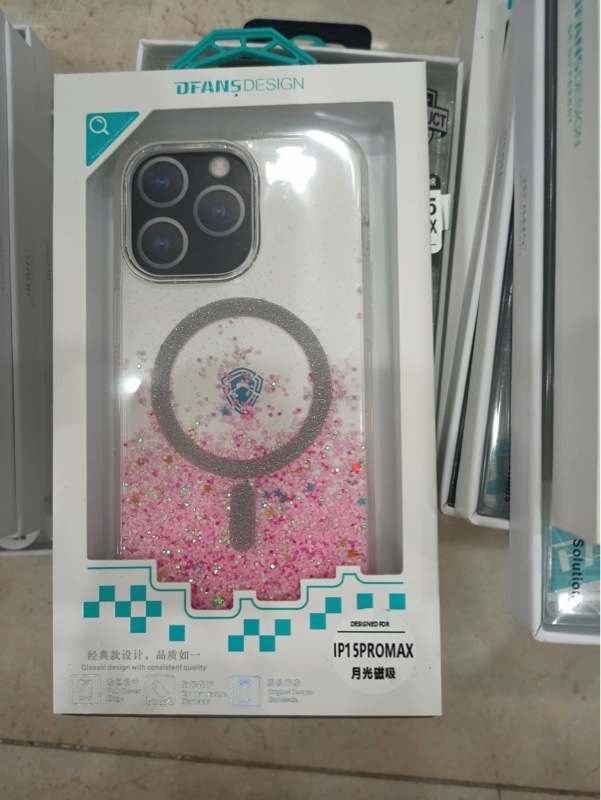 Ốp iPHONE 15 Pro Max 6.7 DFANS nhũ Magsafe