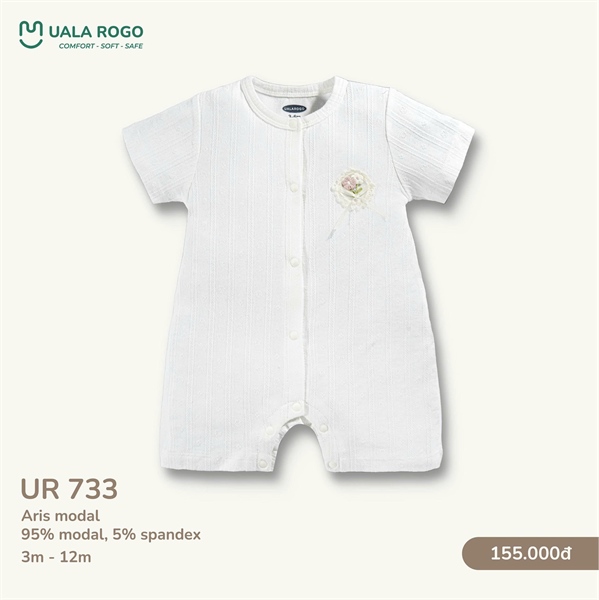 UL733 - 6M/12M Body cộc đính ngực trái