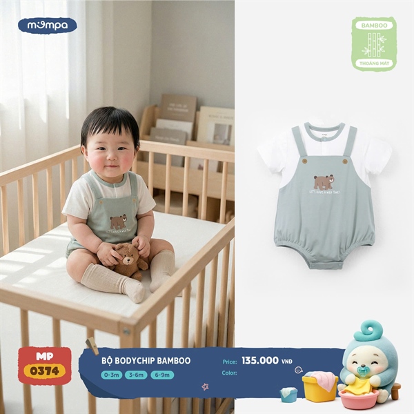 MP0374 - 3M/9M Bodychip giả yếm HT gấu