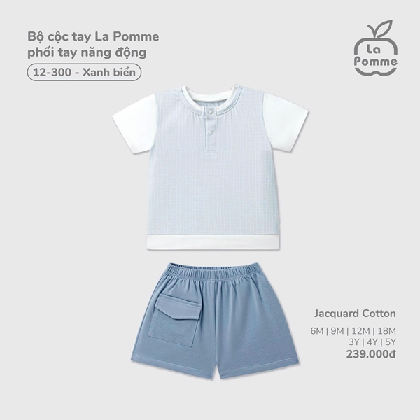 123000 - 12M/5Y Bộ cộc tay La Pomme phối tay năng động