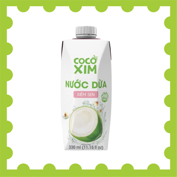 Cocoxim Nước Dừa Xiêm Sen 330Ml