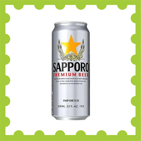Sapporo Bia Premium Beer 500Ml