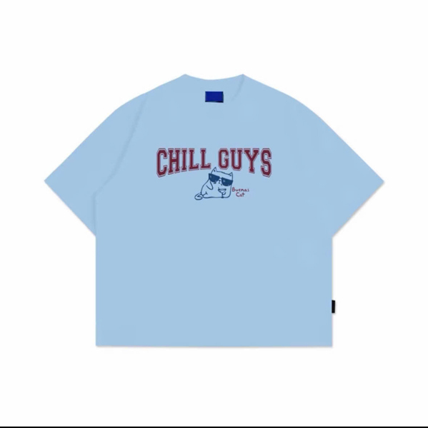 Tee buenas® meo chill guys 1 boxy tee / JM07 XANH MINT