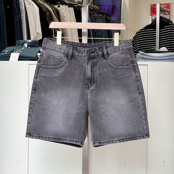 Quần Jean short Cotton ống đứng màu Xám nhạt 1139.3