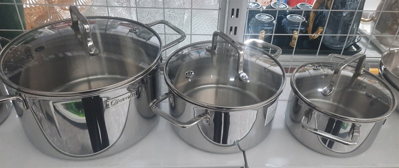 Bộ 3 nồi inox liền khối Elmich EL2488