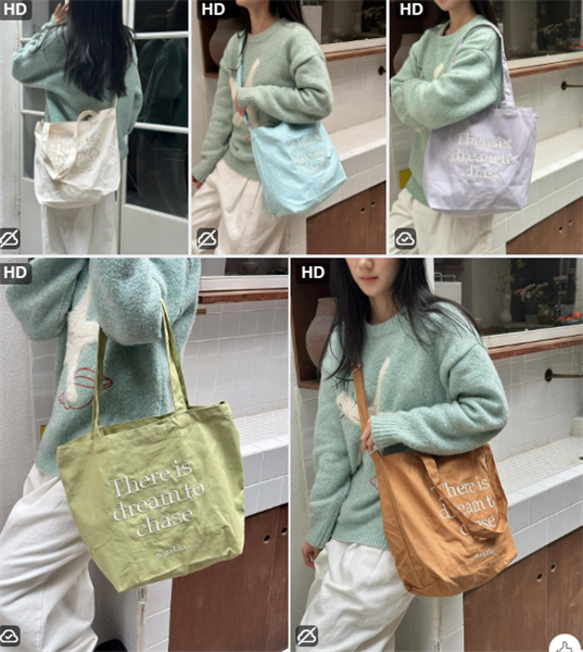 Túi tote chữ Dream to chase 101,5k/c (lố 3)