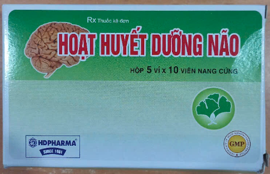 Hoạt huyết dưỡng não (Hộp 5 vỉ x 10 viên nang cứng) - Hải Dương/VN