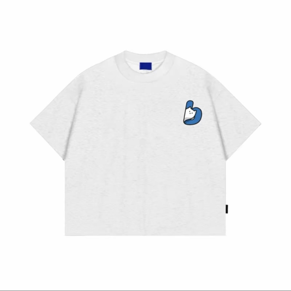 BUENAS® CHỮ B B'MEOWMATE BOXY TEE / JM10 - XÁM NHẠT
