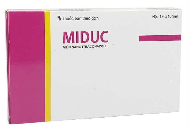 Miduc Saga Laboratories - Ấn Độ Itraconazole (H/1 vỉ x 10 viên)date 12/2026 ( ITRA MIDUC )