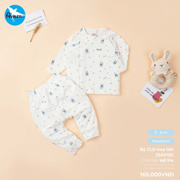 AV150 - 0M/6M - Bộ dài CLD sợi tre HT 3 màu