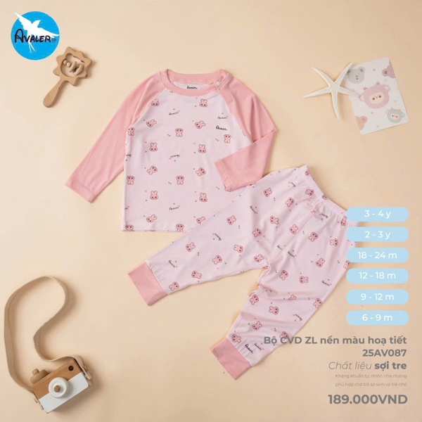 AV087 - 6M/4Y - Bộ dài CVD ZL nền màu HT 3 màu